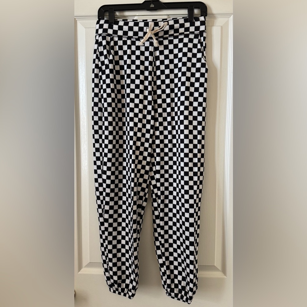 Checkered Black and White Joggers